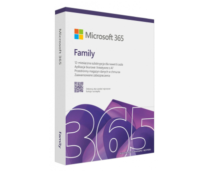 Program biurowy MICROSOFT 365 Family